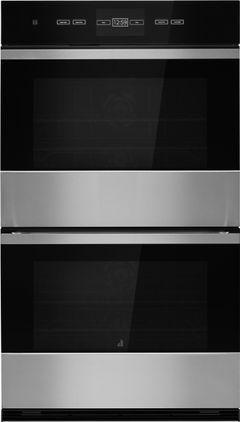 JennAir® NOIR™ 30" Floating Glass Black Built-In Double Electric Wall Oven