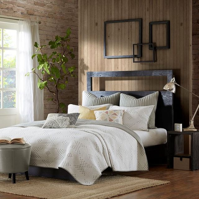 Olliix by INK+IVY Taupe King Pacific Coverlet Mini Set-1