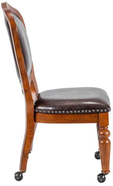 Cramco Bellagio Cherry/Cordovan Caster Dining Side Chair-4