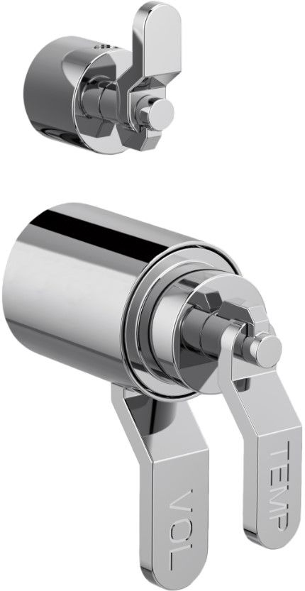 Brizo Litze® Polished Chrome TempAssure® Thermostatic Valve With Diverter Trim Handle Kit - Industrial Lever-0