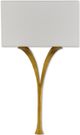 Currey & Company Choisy Antique Gold Leaf/White Wall Sconce-2