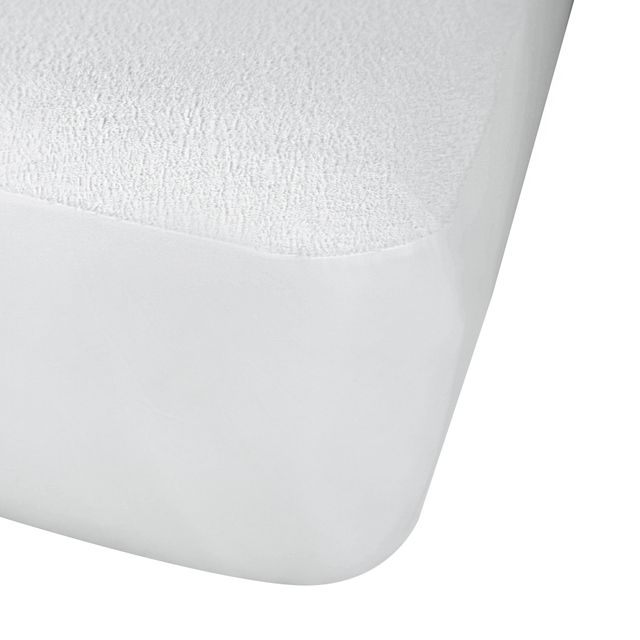 Protect-A-Bed® Originals White Premium Cotton Terry Crib Mattress Protector-3