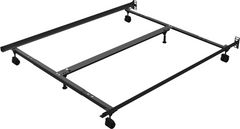 Rize Home Deluxe Queen/King/California King Bed Frame with Rug Rollers and 6 Legs
