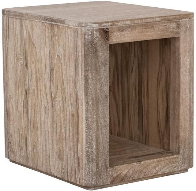 International Furniture Direct Balam Ivory Chairside Table-0