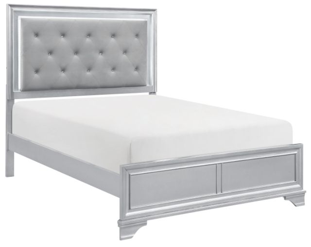 Homelegance® Anatole Gray/Silver Queen Panel Bed-0