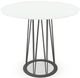 Amisco Customizable Calypso 42" White Glass Round Bar Table with 48" Tabletop -3