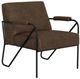 International Furniture Direct Lotus Brown/Blacksmithing Matte Black Accent Chair-0