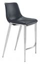 Zuo® Ace Black and Silver Set of 2 Counter Chairs-0