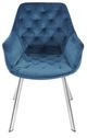 Mazin Furniture Ayami Blue/Chrome Dining Arm Chair -1