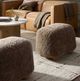 Four Hands Bilbury Taupe Shearling Oval Ottoman-1