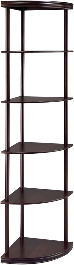 Coaster® Bonwick Cappuccino 5-Shelf Corner Bookshelf