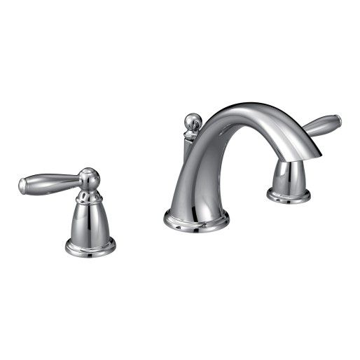 Moen® Brantford Chrome Two-Handle Low Arc Roman Tub Faucet-0
