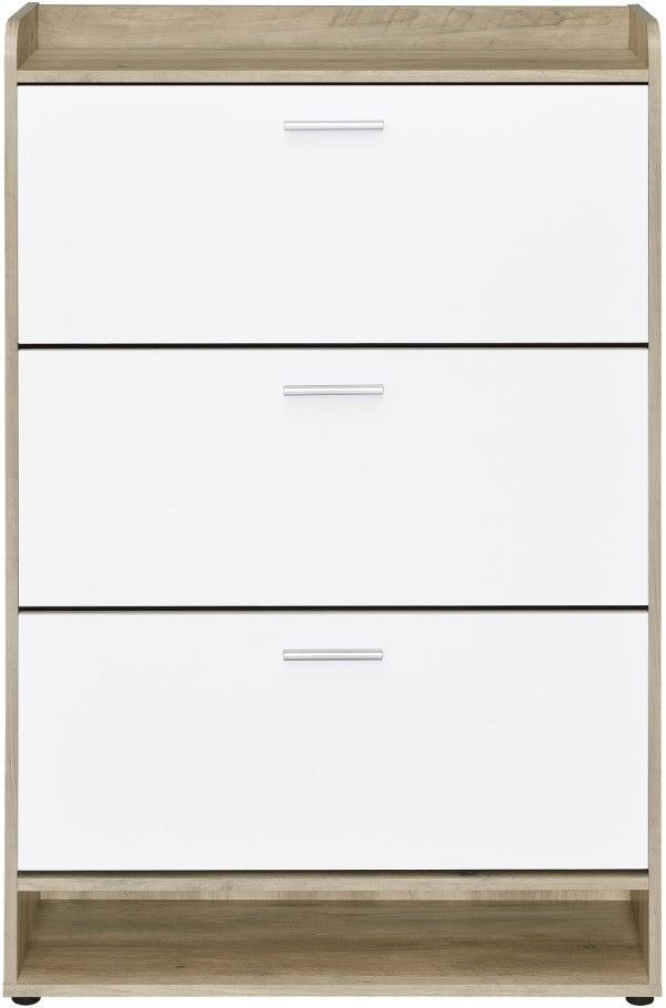 Coaster® Denia Antique Pine/White 3-Tier Shoe Storage Cabinet-2