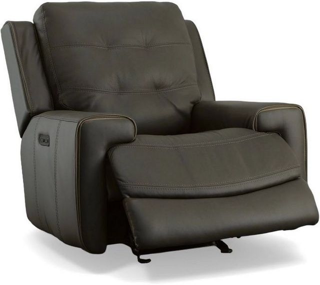 Flexsteel® Wicklow Brown Power Gliding Recliner With Power Headrest-0