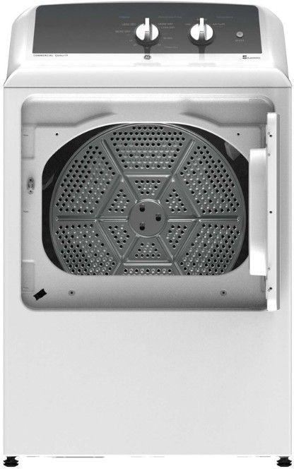 GE® 6.2 Cu. Ft. White Front Load Gas Dryer-1