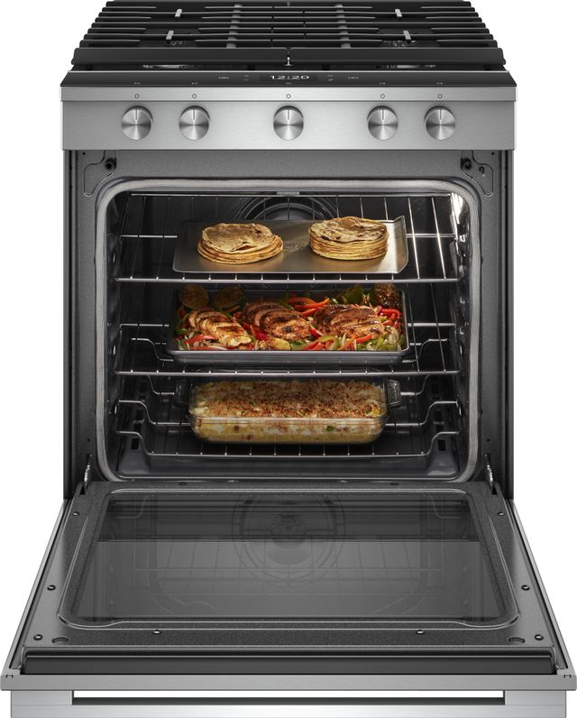 Whirlpool® 30" Fingerprint Resistant Stainless Steel Slide In Gas Range-2