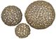 A & B Home 3-Piece Gold Chain Decorative Spheres Set-3