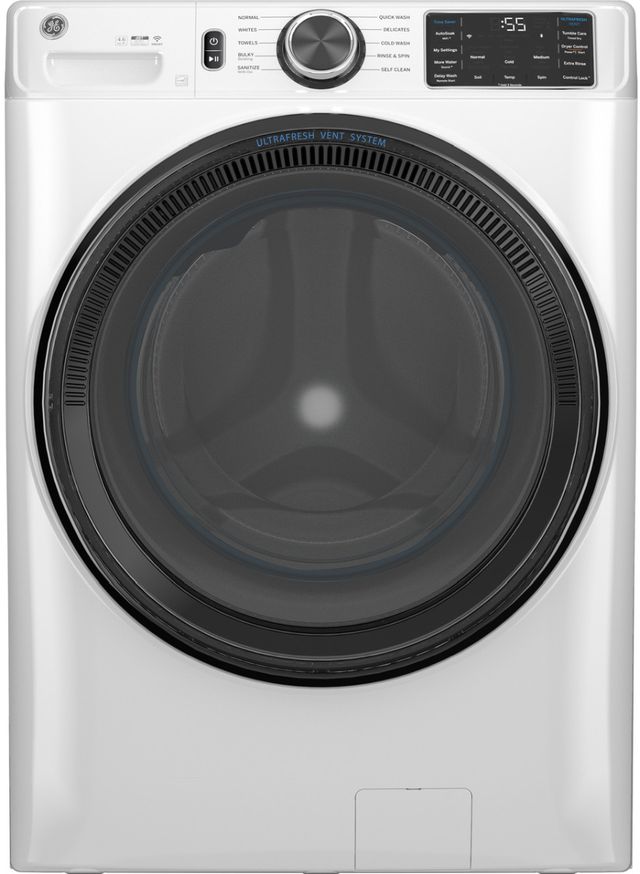 GE® 4.6 Cu. Ft. White Front Load Washer-0