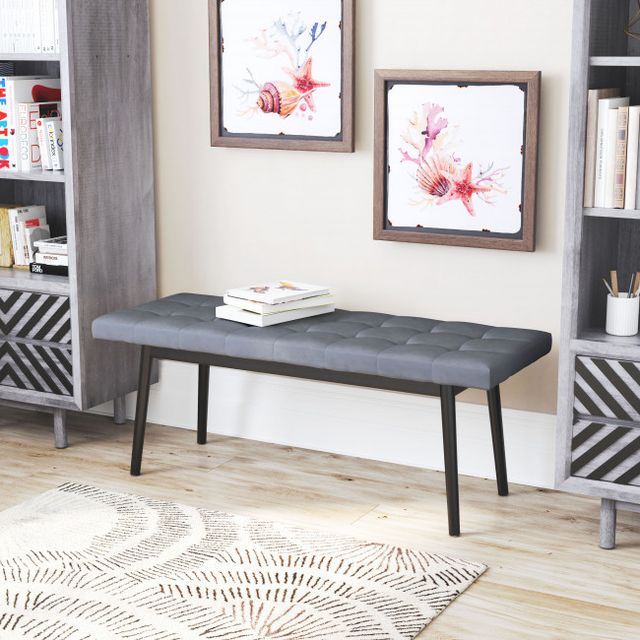 Zuo® Modern Tanner Gray/Black Bench-2