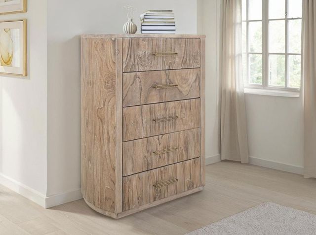 International Furniture Direct Balam Stained White Chest-1