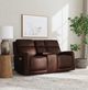 Flexsteel® Alister Burnt Umber Power Gliding Recliner Loveseat with Console-1