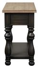 Riverside Furniture Barrington Antique Oak Chairside Table with Matte Black Base-4