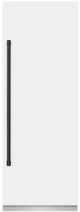 ZLINE Autograph Edition 30" 16.7 Cu. Ft. Column Refrigerator in White Matte with Graphite Gray Interior and Matte Black Accents-0