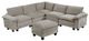 Homelegance® Dublin 6-Piece Dark Pewter Modular Sectional with Ottoman-0