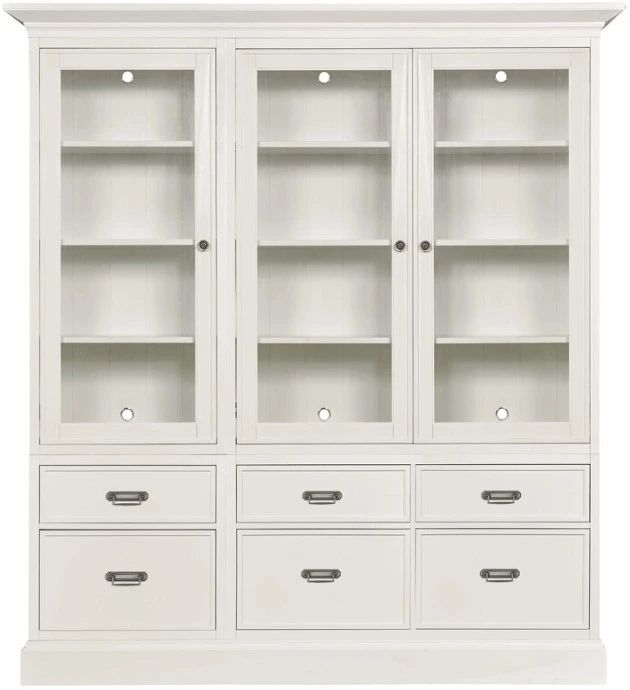 Hammary® Structures White Triple Storage Display-0