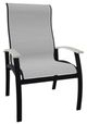 Telescope Casual Belle Isle Abalone/Black Aluminum/Fabric Outdoor Sling Supreme Arm Chair with Laguna Rustic Polymer Arm Accent-0