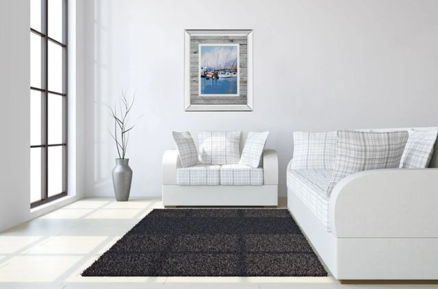 Classy Art Blue Along The Quay by Fitsimmons, A. Mirror Framed Wall Art-2