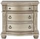 Mazin Furniture Cavalier Silver Nightstand with Marble Top-1