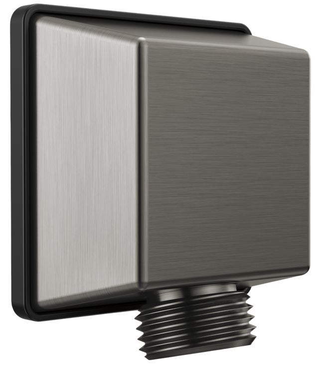 Delta Universal Showering Lumicoat® Black Stainless Square Wall Elbow for Hand Shower-0