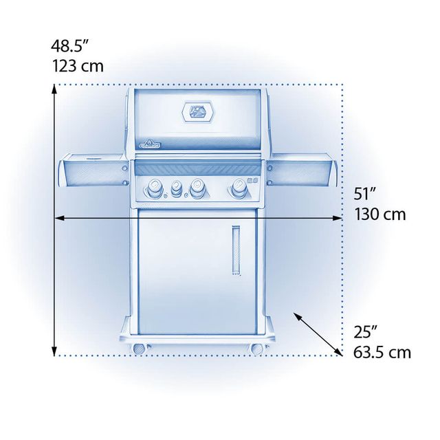 Napoleon Rogue® XT 425 4-Burner Black Freestanding Natural Gas Grill-1