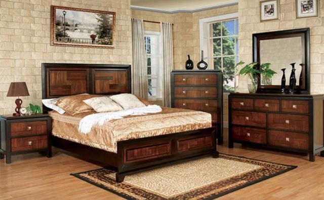 Furniture of America® Patra Acacia/Walnut Nightstand-1