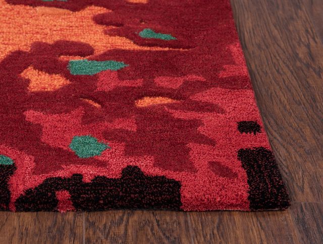 Rizzy Home Connie Post Orange 18" Round Rug-2