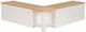 Linon Norah Black/Natural White Nook Bench with Cushion Set-3