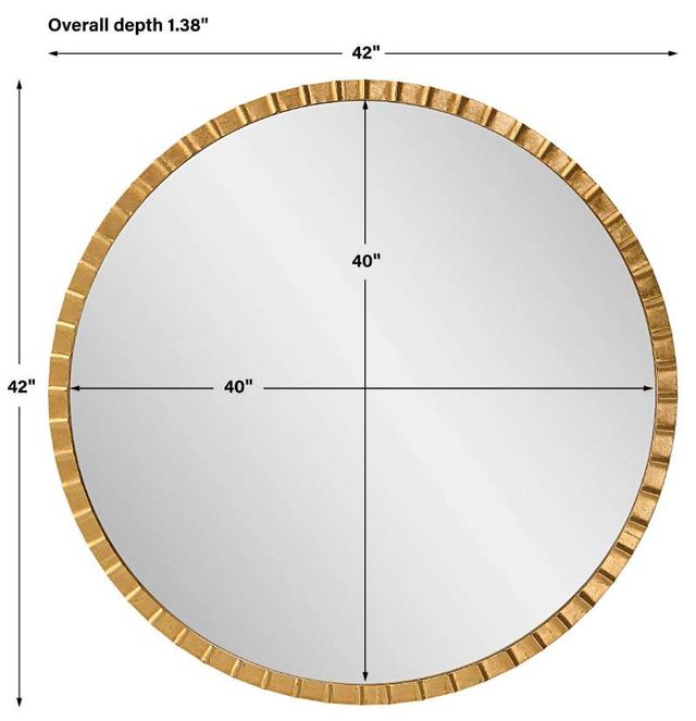 Uttermost® Dandridge Gold Round Mirror-2