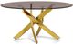 Korson Furniture Katie Smoke Glass Top Coffee Table with Brass Base-0