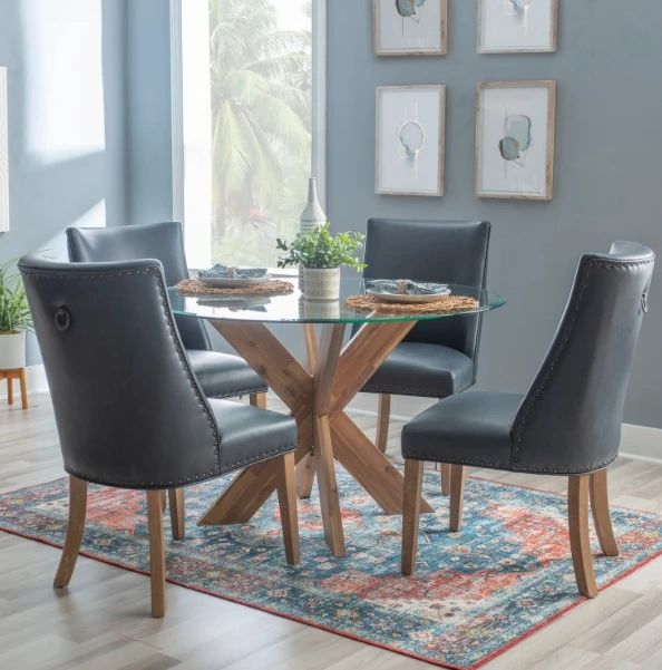 Powell® Auden 5-Piece Natural/Navy Dining Set-1