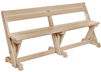 C R Plastics Harvest Beige Bench-0
