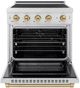 ZLINE Autograph Edition Paramount 30" Satin Stainless Steel Pro Style Induction Range with Champagne Bronze Accents-1