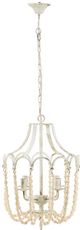 A & B Home Beige/White Chandelier-0