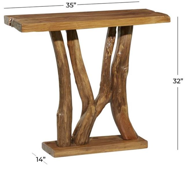 Deco Marche Brown 35" Console Table-3