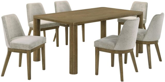 Coaster® Castlewood 7-Piece Brown/Gray Dining Table Set-0