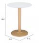 Zuo® Modern Alto Bistro White Bistro Table with Gold Base-3