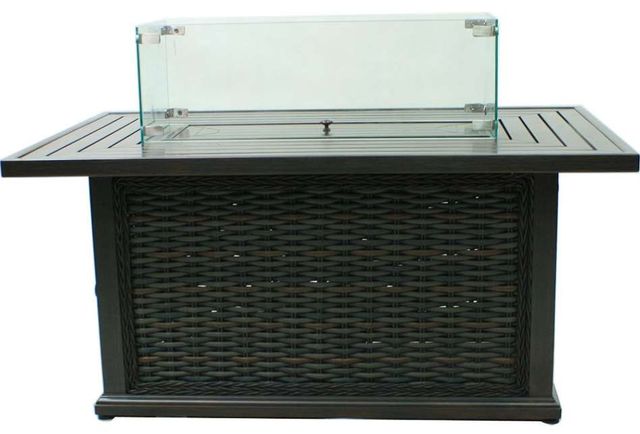 Lane Venture® South Hampton Tuscan brown Rectangular Fire Pit-1