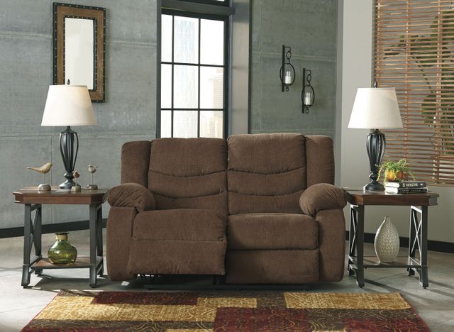 Signature Design by Ashley® Tulen Chocolate Reclining Loveseat-3