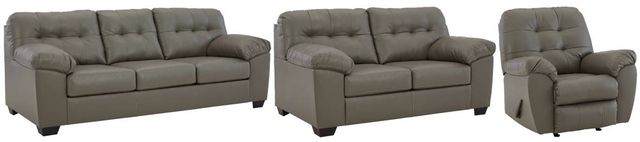 Signature Design by Ashley® Donlen 3-Piece Gray Living Room Seating Set with Rocker Recliner-0