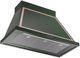 Ilve® Nostalgie II Noblesse 40" Emerald Green Wall Mounted Range Hood with Copper Trim-1